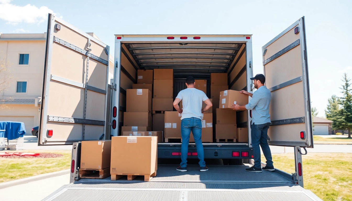 Apex Moving Services Calgary team expertly loading a truck, showcasing professional and reliable Calgary movers at work