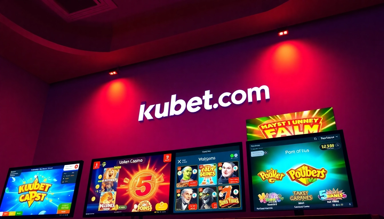 Engaging image of a sleek online gambling platform featuring kubet com branding, appealing to players seeking trusted casino gaming experiences.