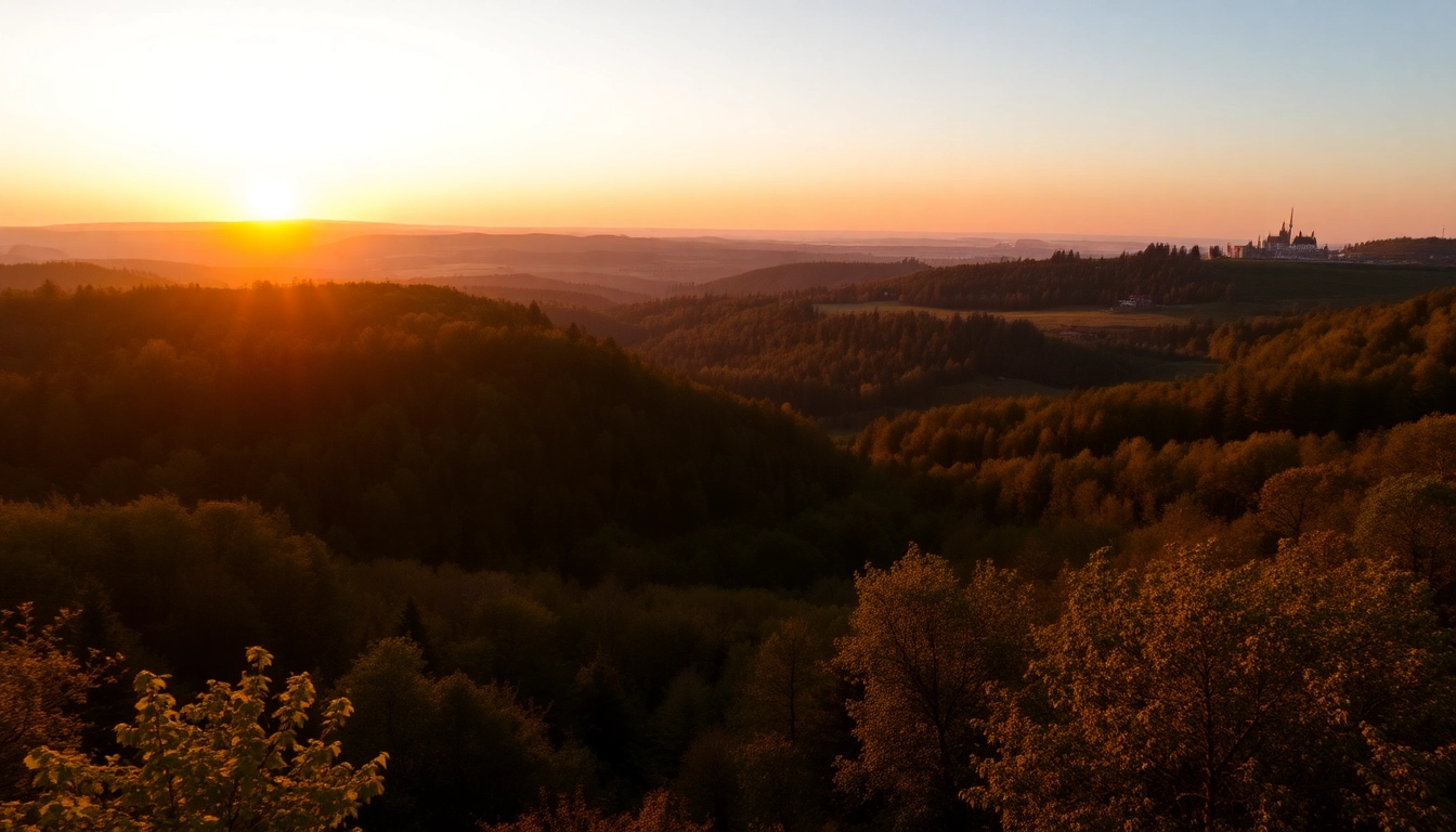 Beautiful landscape of Thüringen showing lush forests and rolling hills, inviting visitors to discover natural beauty.