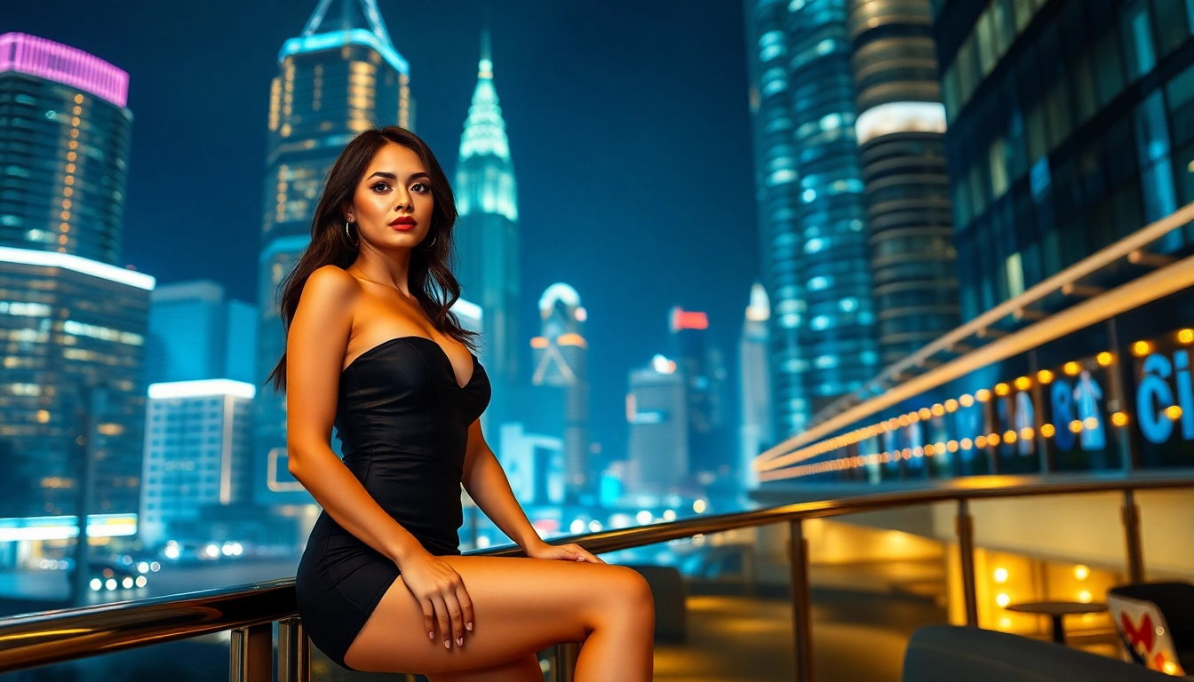 Elegant KL escort girl offering discreet companionship in Kuala Lumpur's upscale nightlife, emphasizing sophistication and allure.
