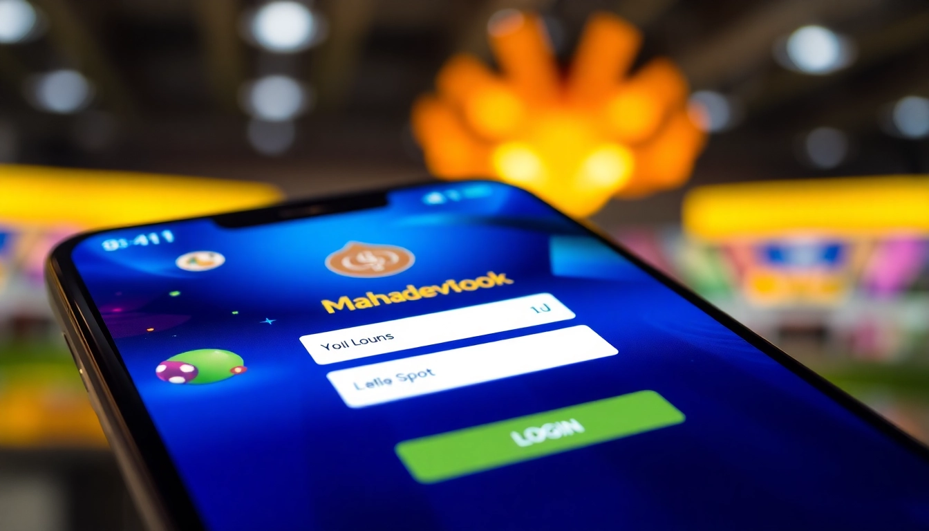 Mahadev Book Id login interface showing sports betting and casino options, highlighting secure online gaming access.