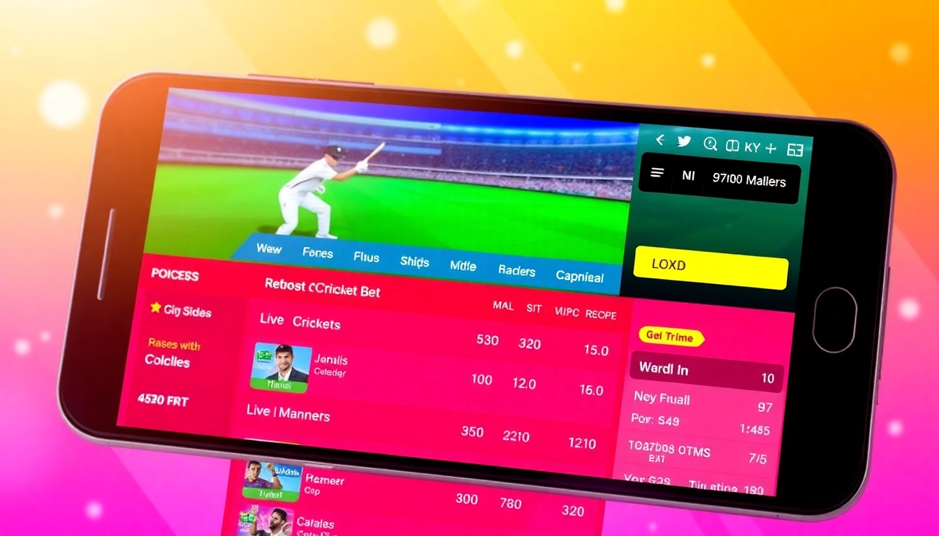 Reddy Book platform featuring live cricket betting with vibrant visuals and real-time odds for engaging users.