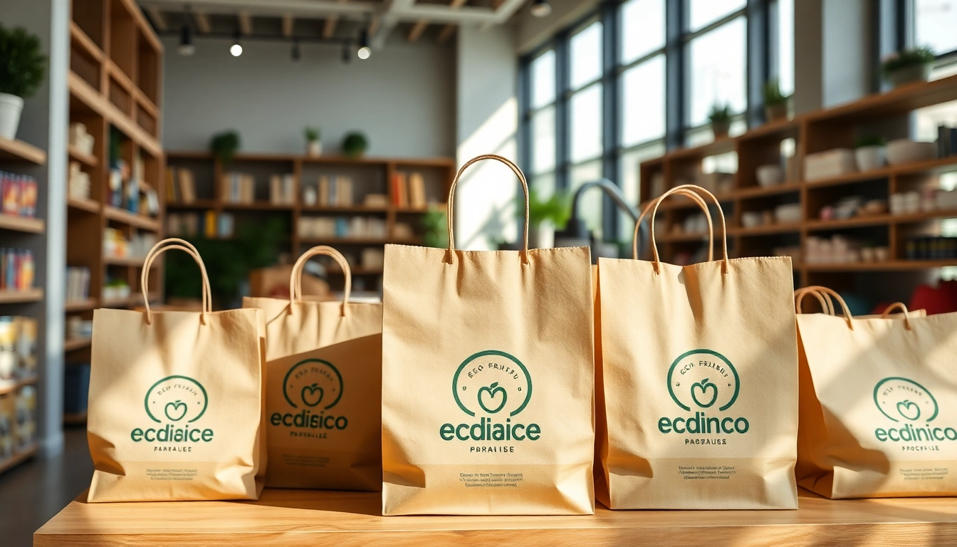 High-quality torba papierowa displayed in a retail environment, showcasing eco-friendly design