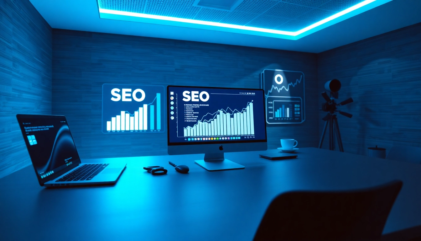 Professional team optimizing their website to rank your website higher in search results with