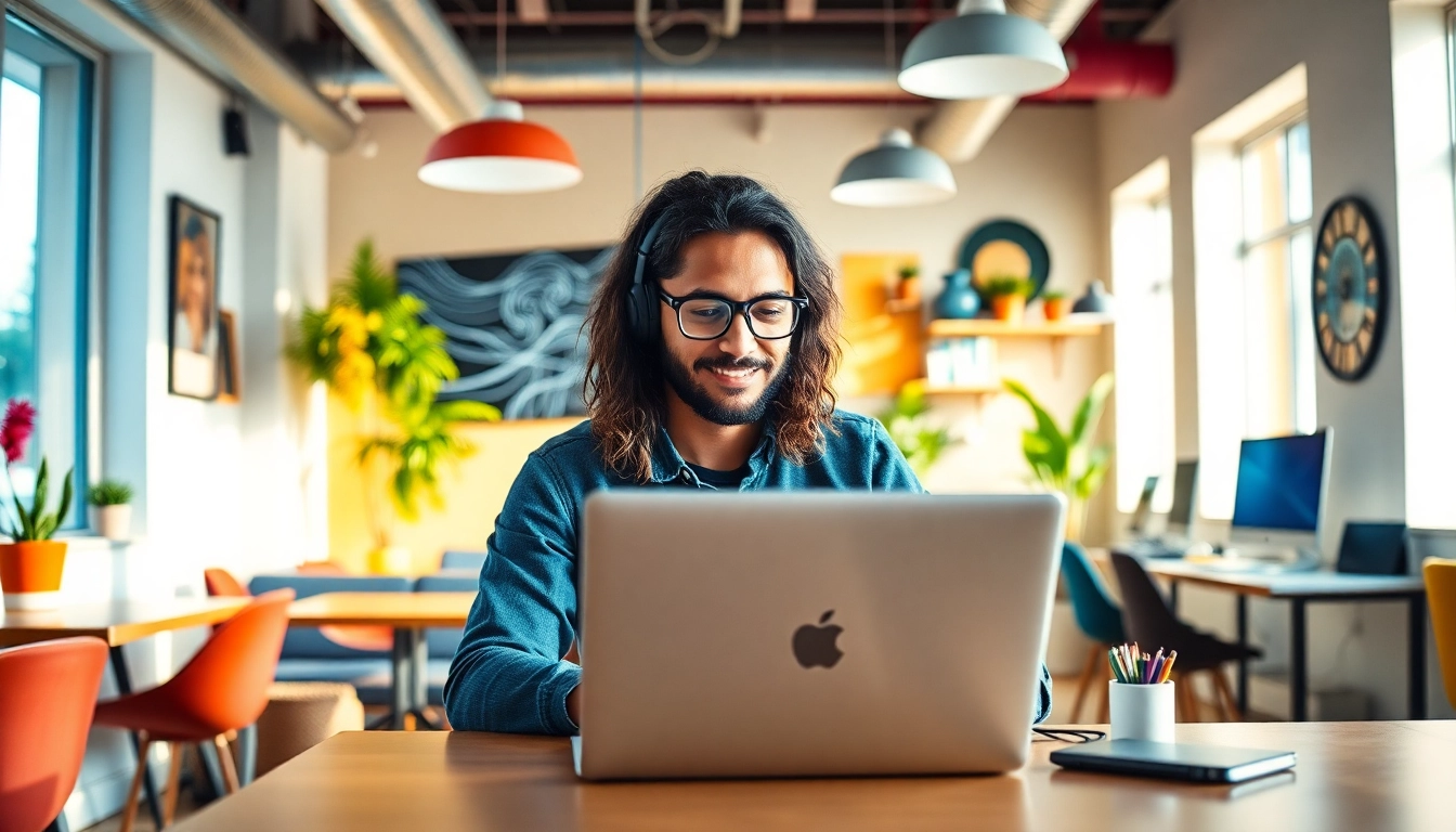 Professional freelance talent collaborating in a dynamic workspace to highlight curated